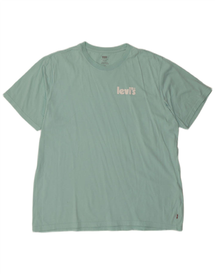 LEVI'S T-Shirt décontracté pour hommes, grand coton turquoise