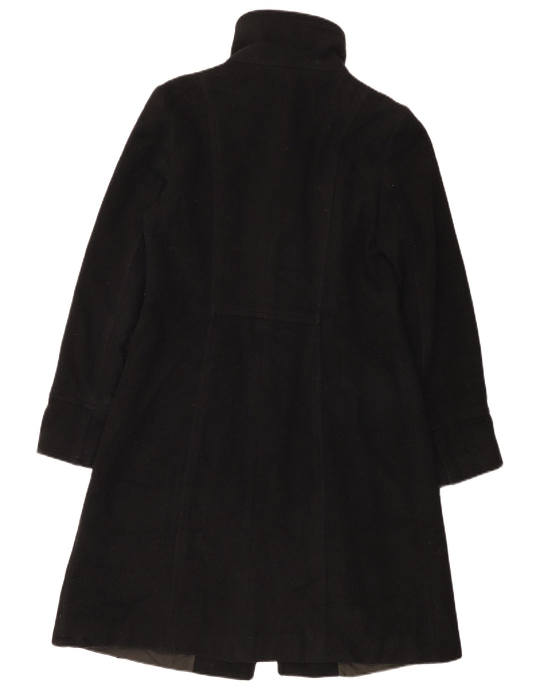 Zara Femme Pardessus UK 12 Laine Noir Moyen
