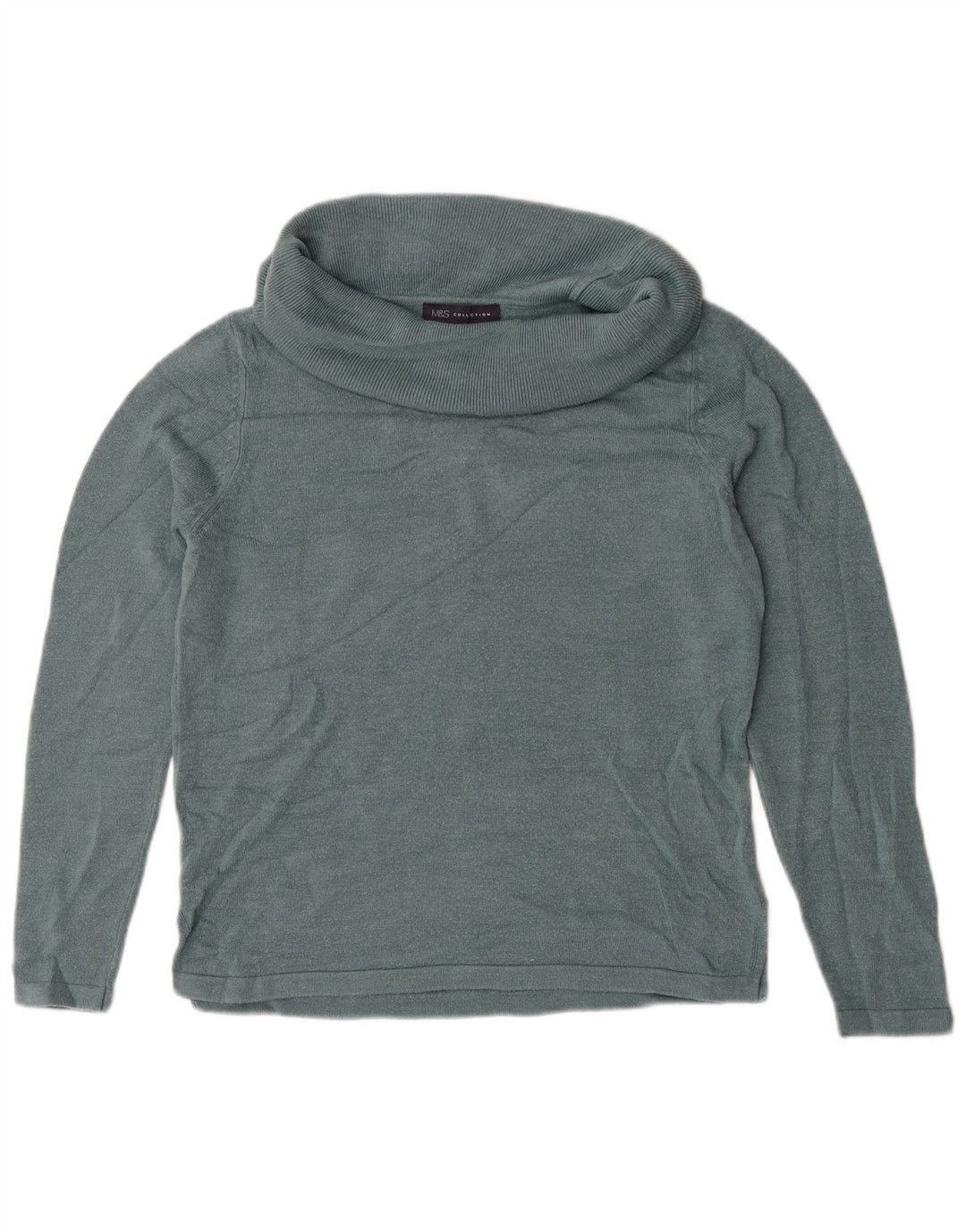 Marks & Spencer Pull col roulé pour femme UK 14 Vert moyen