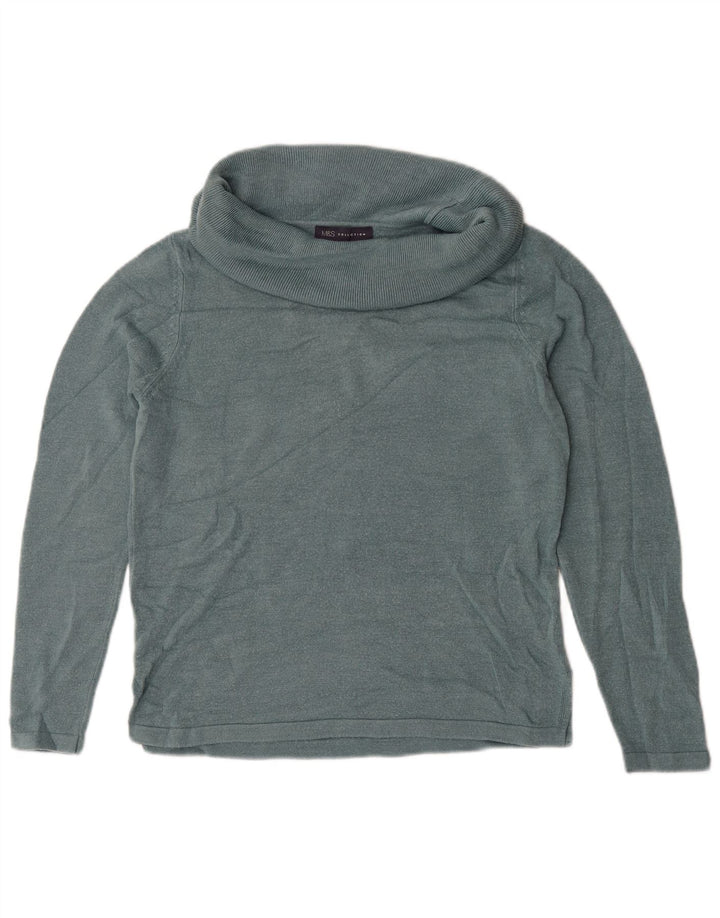 Marks & Spencer Pull col roulé pour femme UK 14 Vert moyen