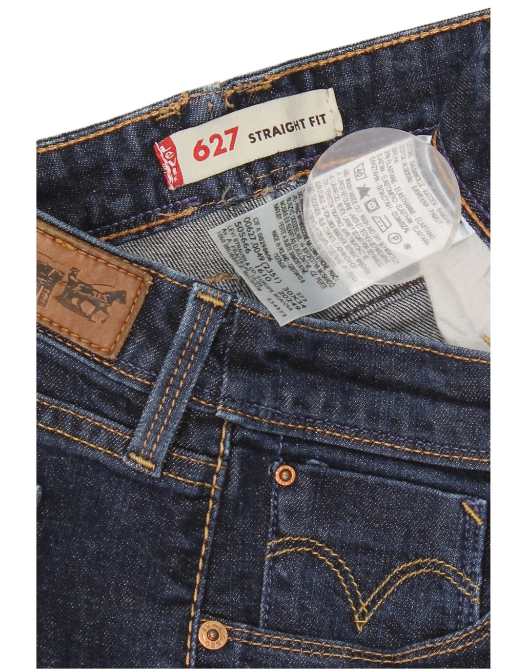 Levi's Jean Droit 627 Femme W30 L29 Bleu Coton
