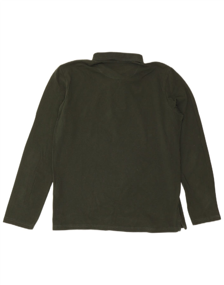 Carrera Polo à Manches Longues Regular Fit Homme Vert Moyen Coton