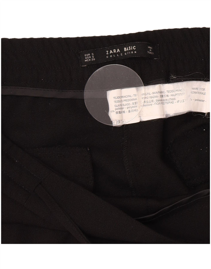 Pantalon Chino Slim Femme Zara Petit W30 L27 Noir Polyester