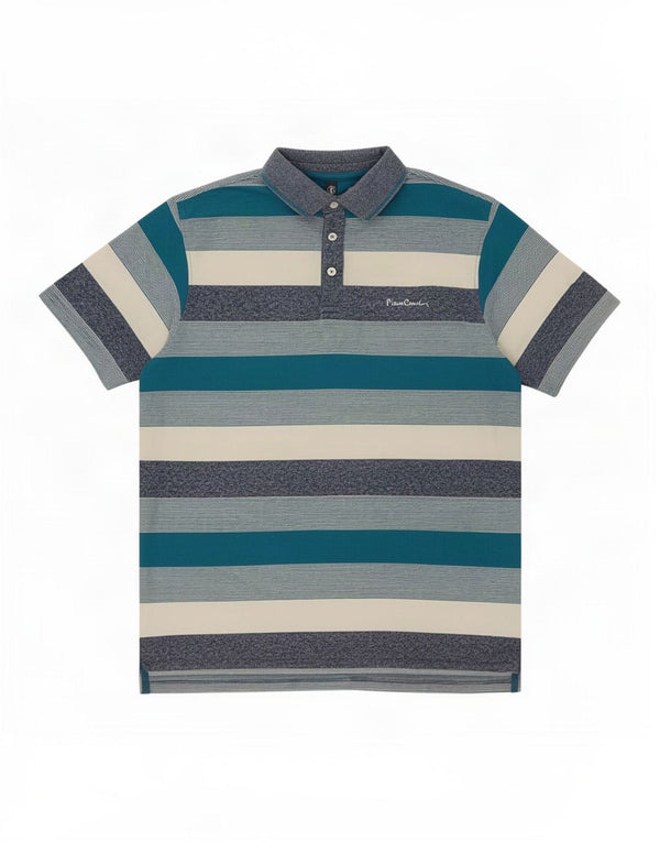 Pierre Cardin Polo Homme XL Bleu Rayé Coton
