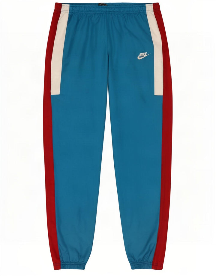 Nike Pantalon de survêtement pour homme Pantalon de jogging Petit Bleu Colorblock Polyester