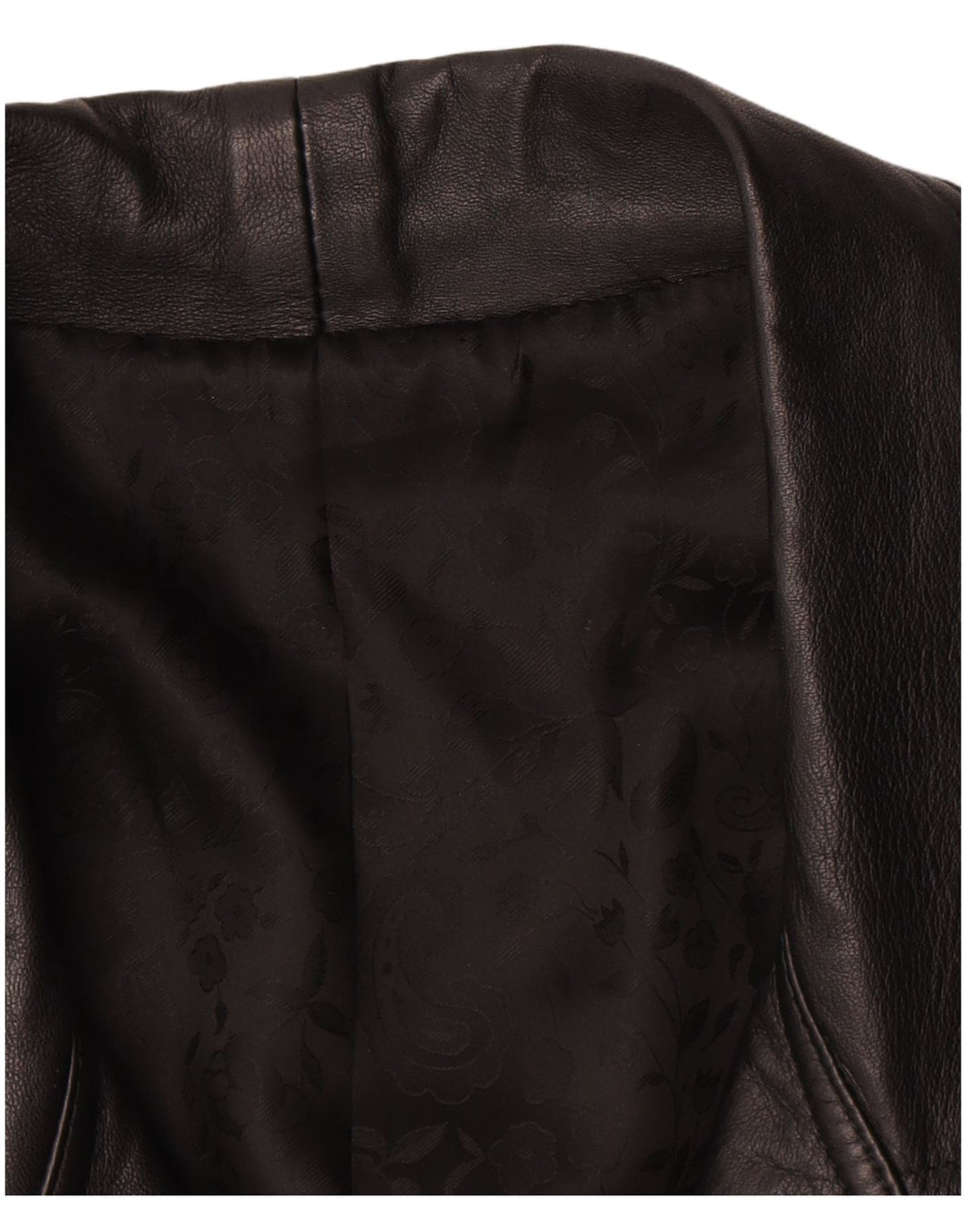 Veste en cuir Bomber femme vintage UK 18 XL Noir