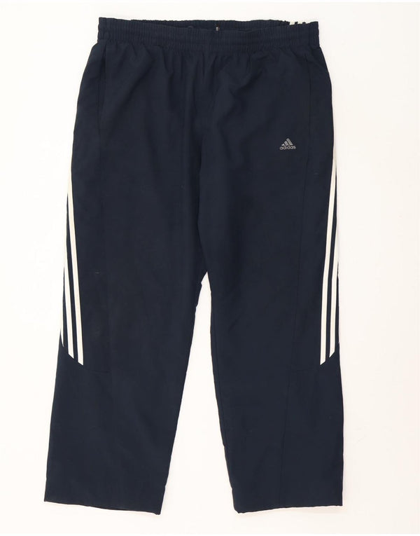 Adidas Pantalon de survêtement Climalite pour homme Large Bleu marine Polyester
