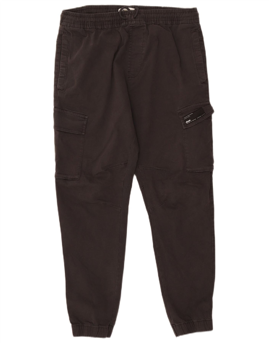 Zara Pantalon Cargo Joggers Homme EU 42 Large W32 L28 Coton Noir
