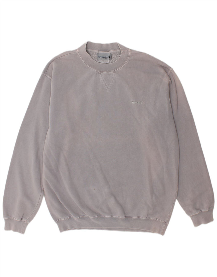 Wrangler Sweat-shirt pour homme en coton gris Taille L