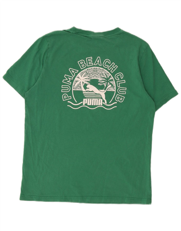 Puma T-Shirt Graphic Homme Vert Moyen Coton
