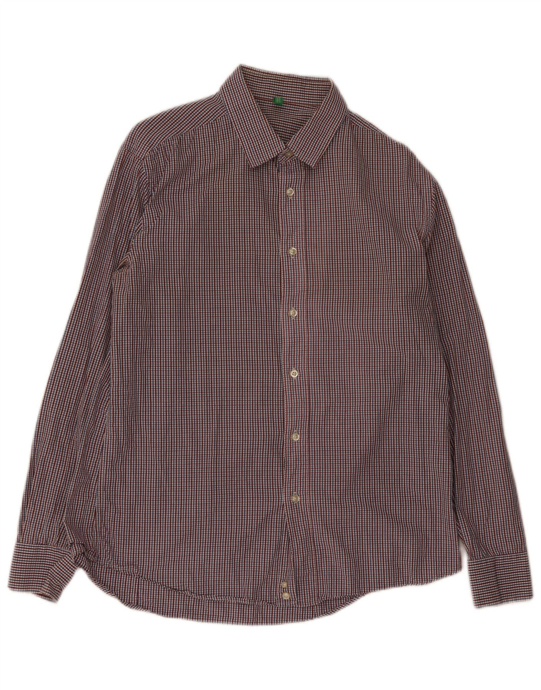 Benetton Chemise XL Coton À Carreaux Multicolore Homme