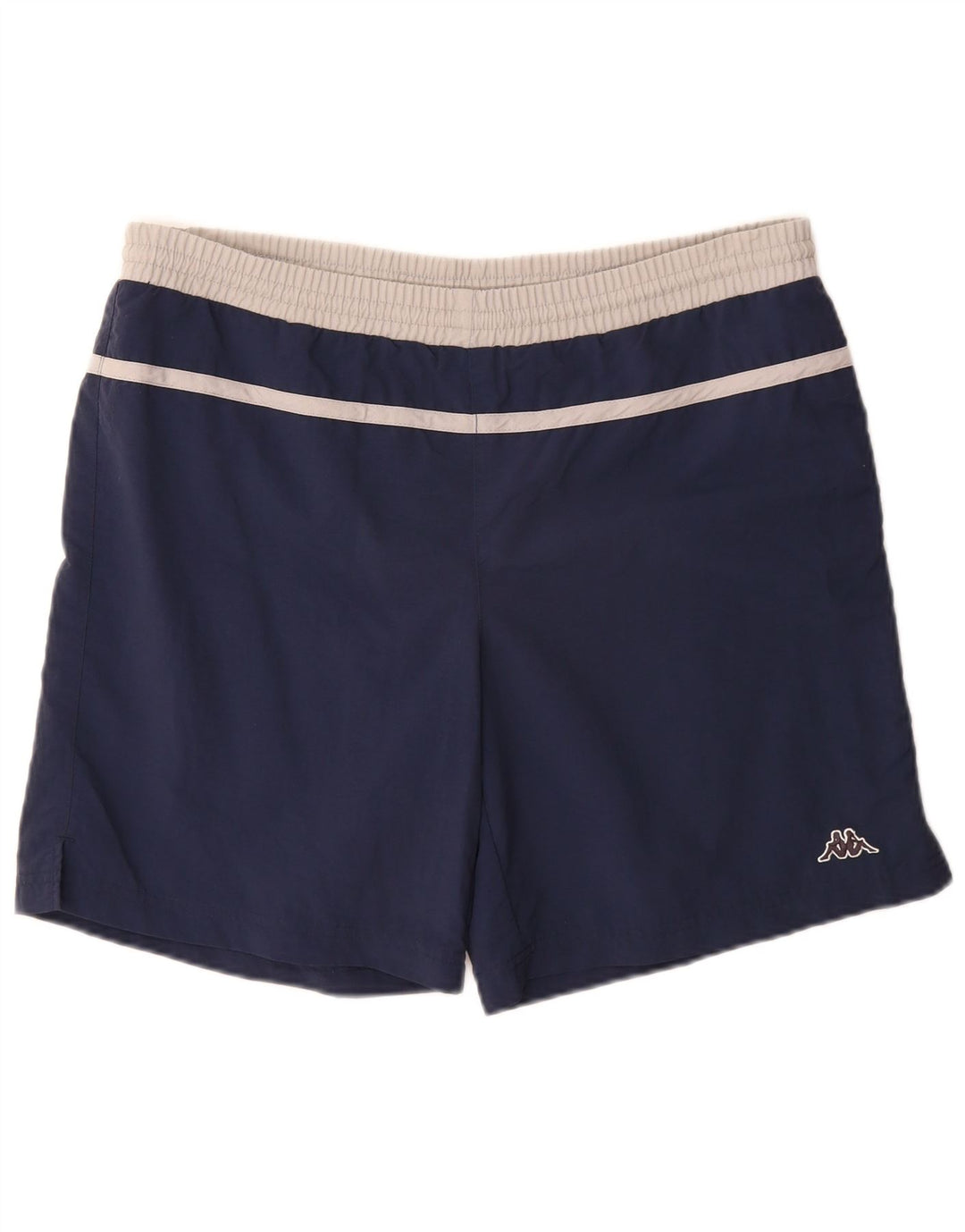 Kappa Short de Bain Homme Large Bleu Marine Colorblock Nylon
