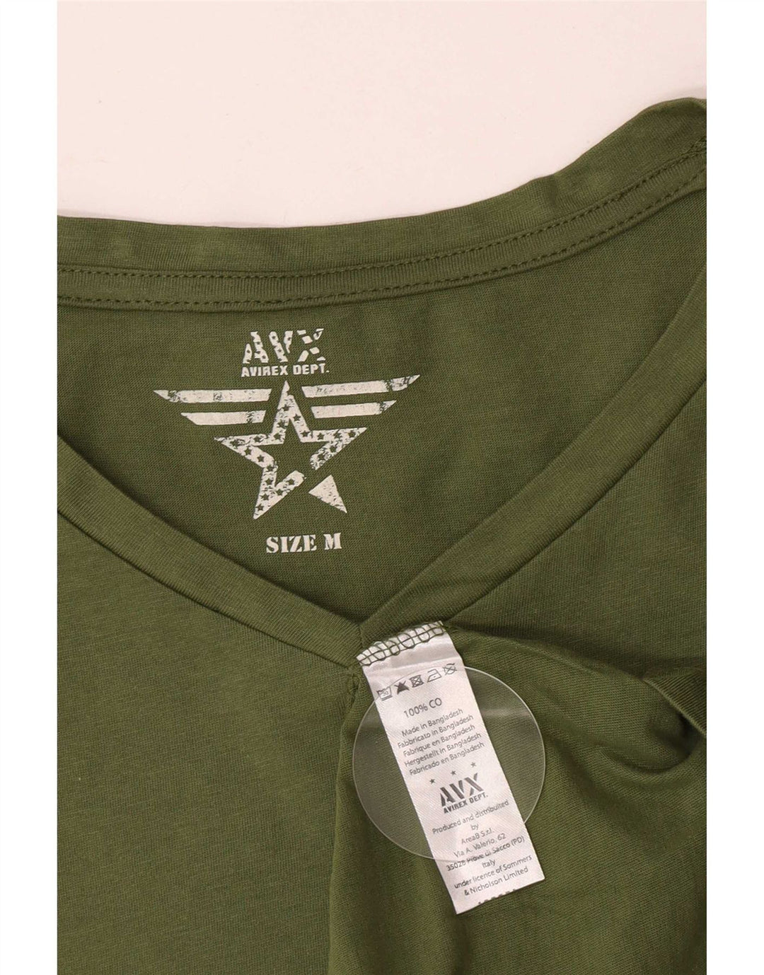 Avirex T-shirt graphique pour homme en coton kaki moyen