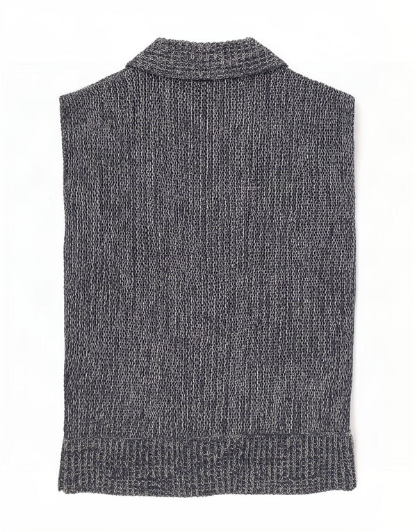 Marks & Spencer Pull cardigan sans manches pour femme UK 10 Small Bleu marine