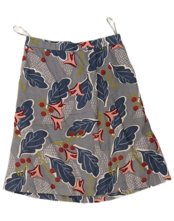 Jupe trapèze White Stuff pour femme UK 8 Small W28 Lin floral gris