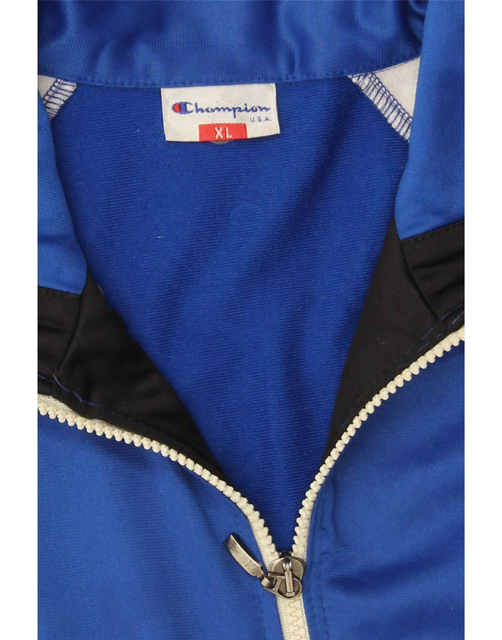 Champion Veste de survêtement pour homme XL Bleu Colorblock Polyester