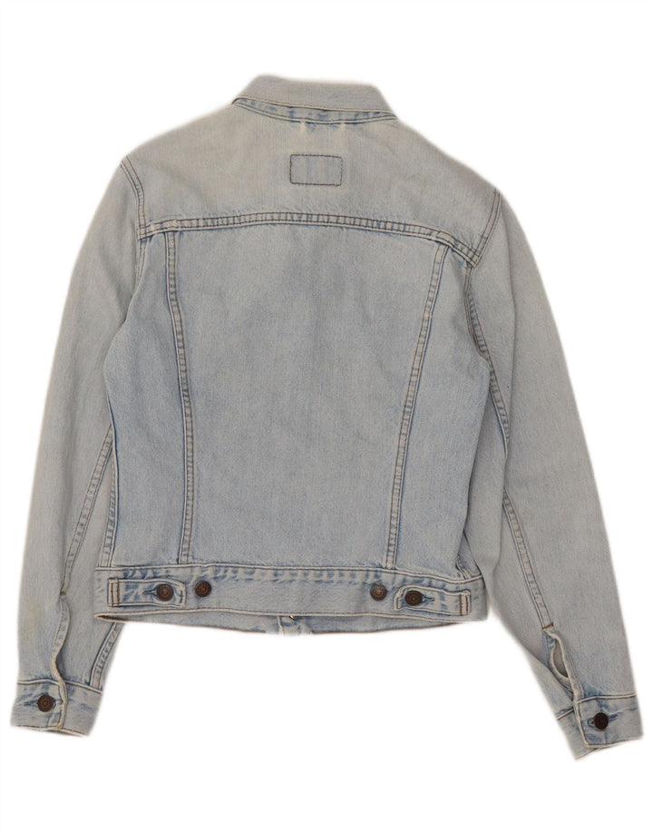 Levi's Veste en Jean Court Femme UK 10 Petit Bleu Coton
