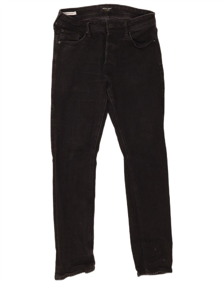 Jack & Jones Jean Slim GLENN W30 L30 Homme Noir Coton