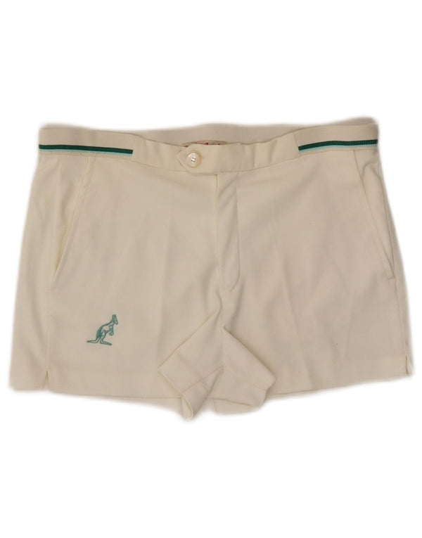 AUSTRALIAN L'ALPINA Short Femme IT 46 Large W33 Blanc Cassé Synthétique