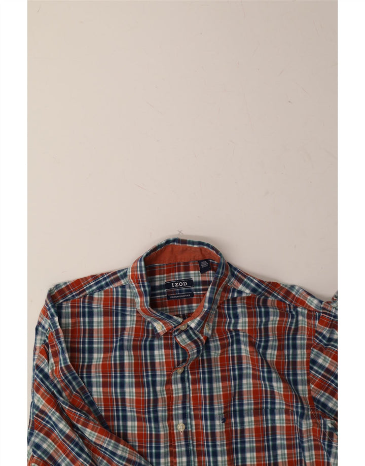 IZOD Mens Shirt Medium Multicoloured Check Vintage Izod and Second-Hand Izod from Messina Hembry 