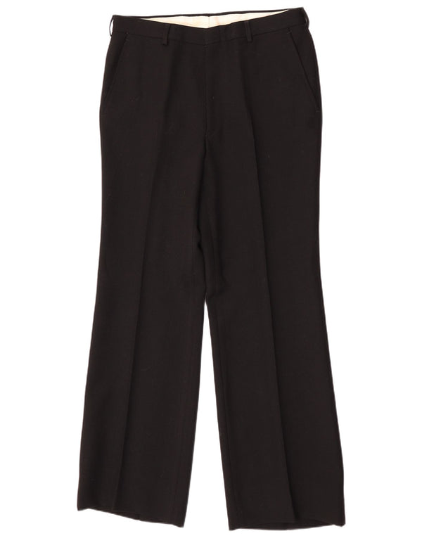 vintage Pantalon Chino Droit Homme IT 50 Large W32 L31 Noir