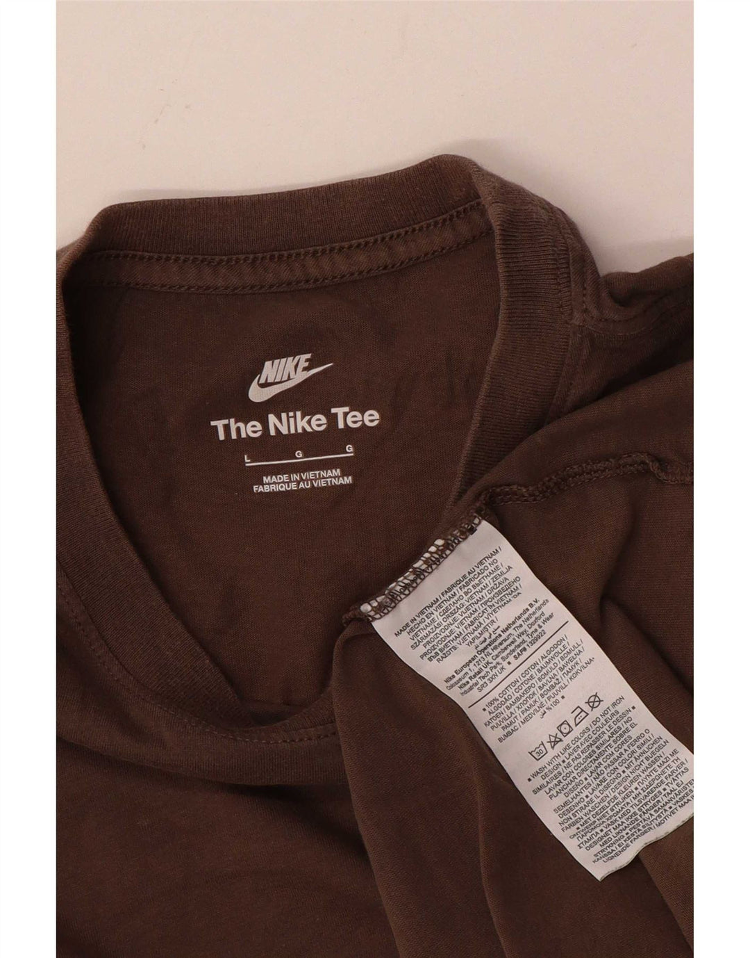 Nike T-shirt pour homme en coton marron Taille L
