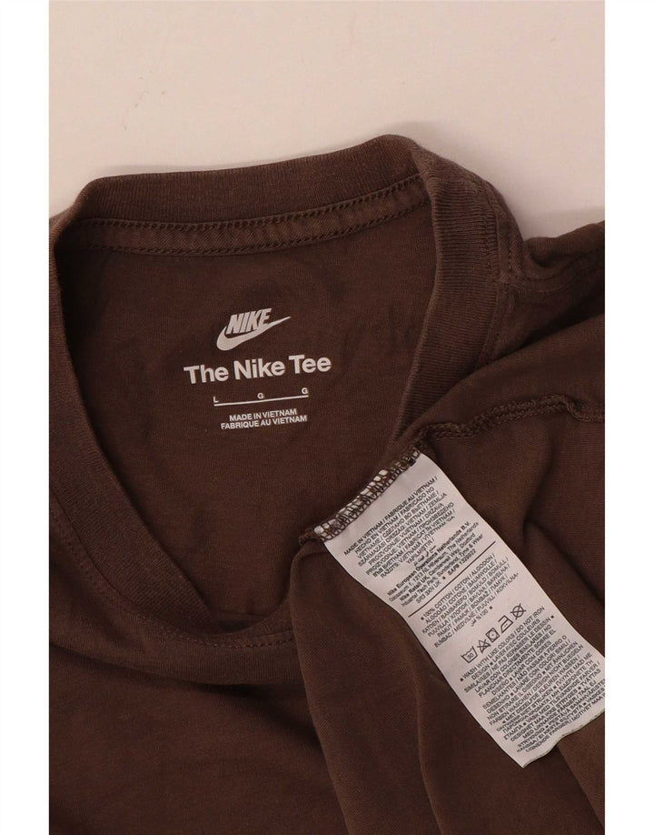 Nike T-shirt pour homme en coton marron Taille L