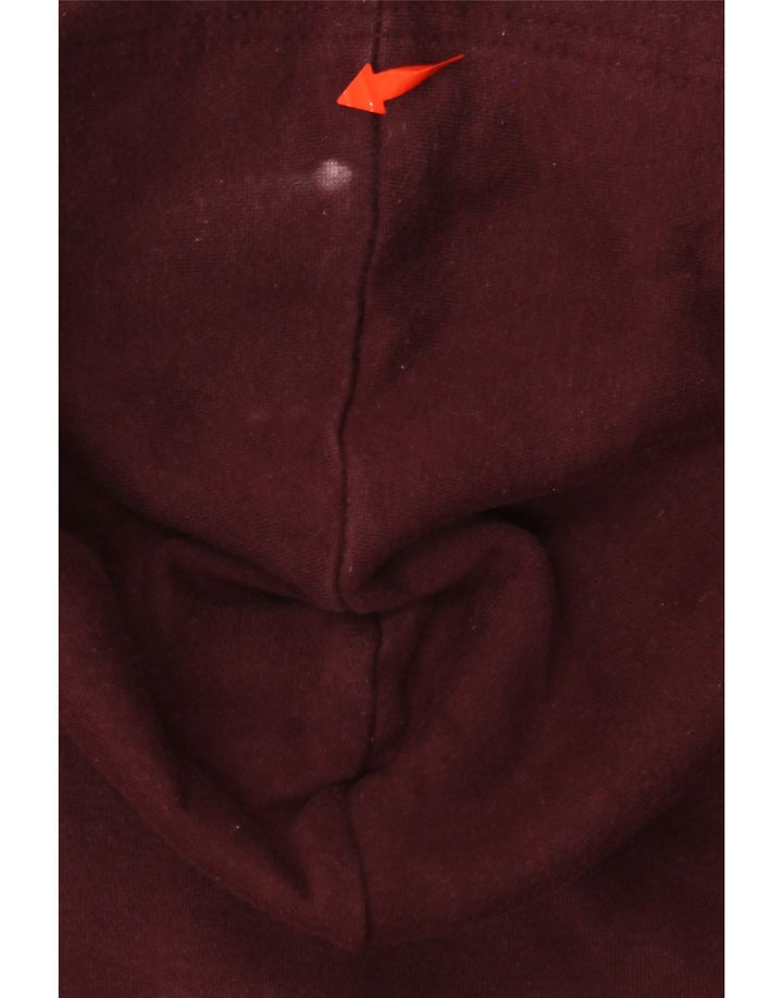 FRENCH CONNECTION Pull à capuche zippé pour homme XL en coton bordeaux