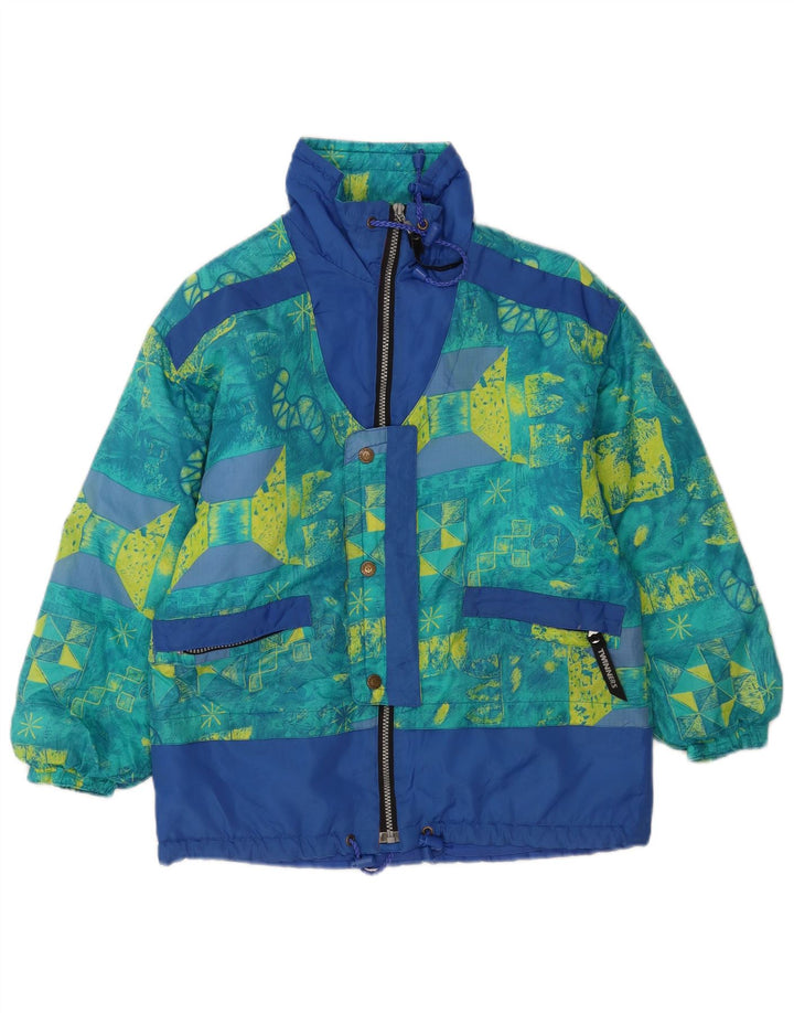 Veste coupe-vent vintage à motif abstrait pour garçon 10-11 ans multicolore