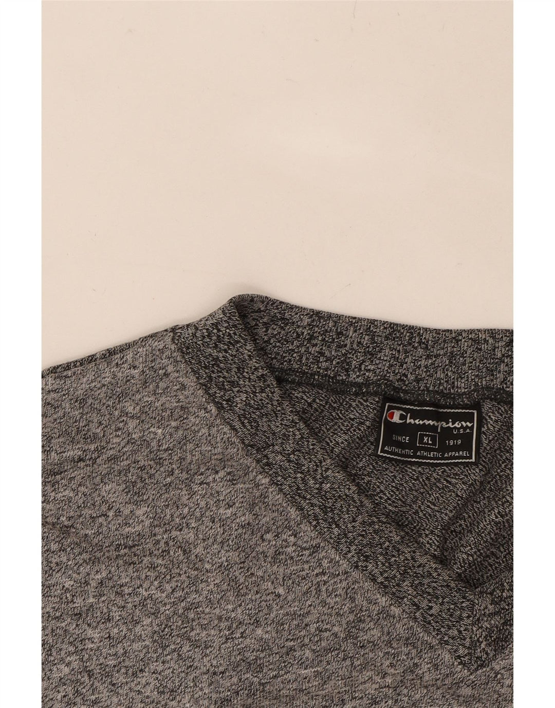 CHAMPION Mens T-Shirt Top XL Grey Flecked Cotton Vintage Champion and Second-Hand Champion from Messina Hembry 