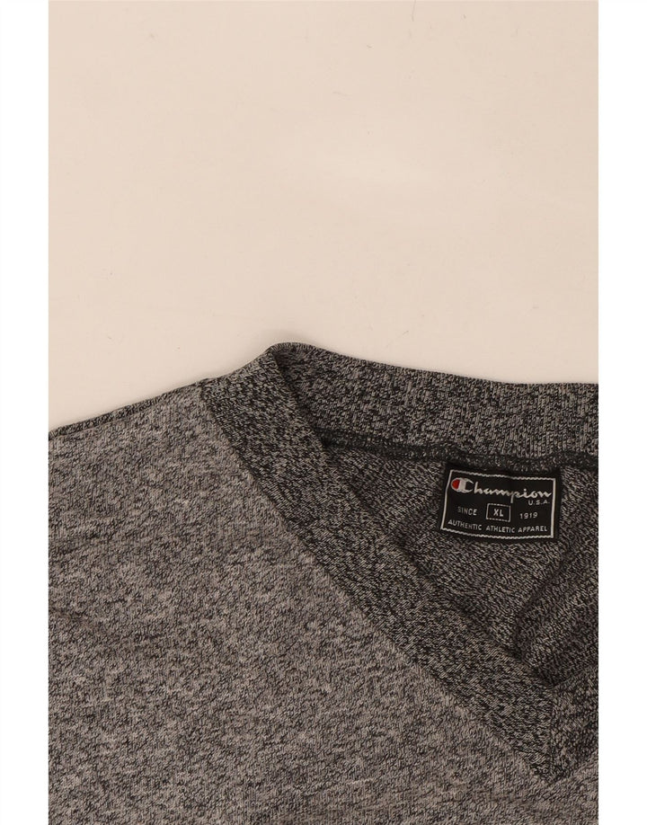 CHAMPION Mens T-Shirt Top XL Grey Flecked Cotton Vintage Champion and Second-Hand Champion from Messina Hembry 