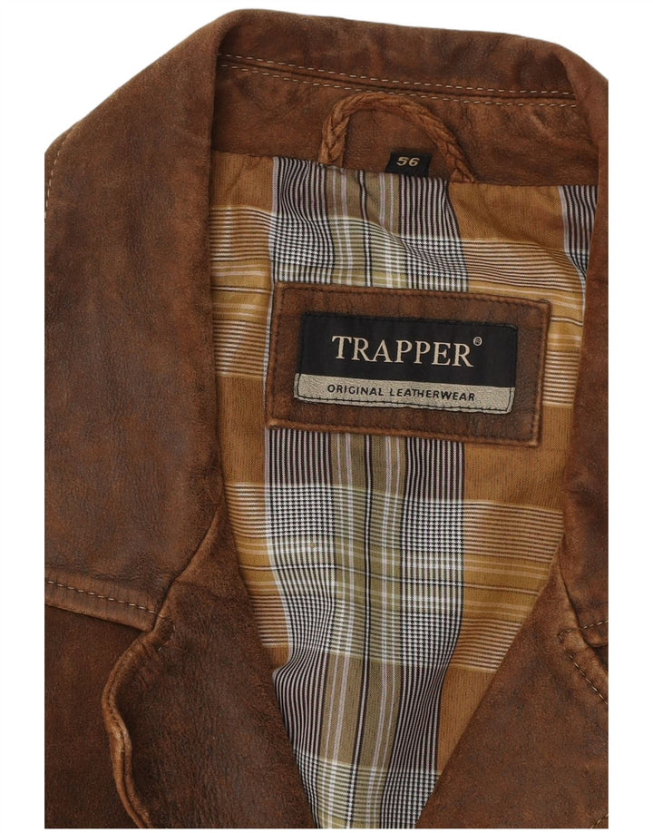 TRAPPER Veste en Cuir Homme IT 56 3XL Cuir Marron