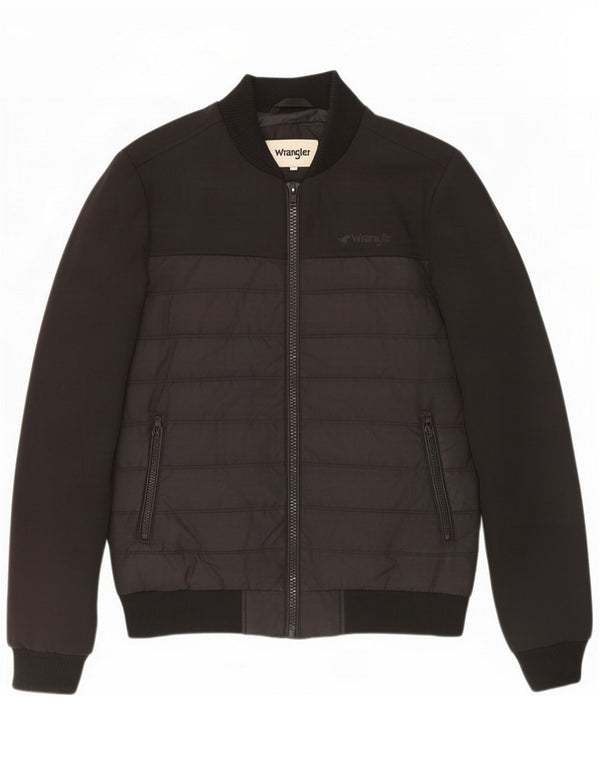 Wrangler Veste matelassée pour homme UK 36 Small Noir Colourblock Polyester