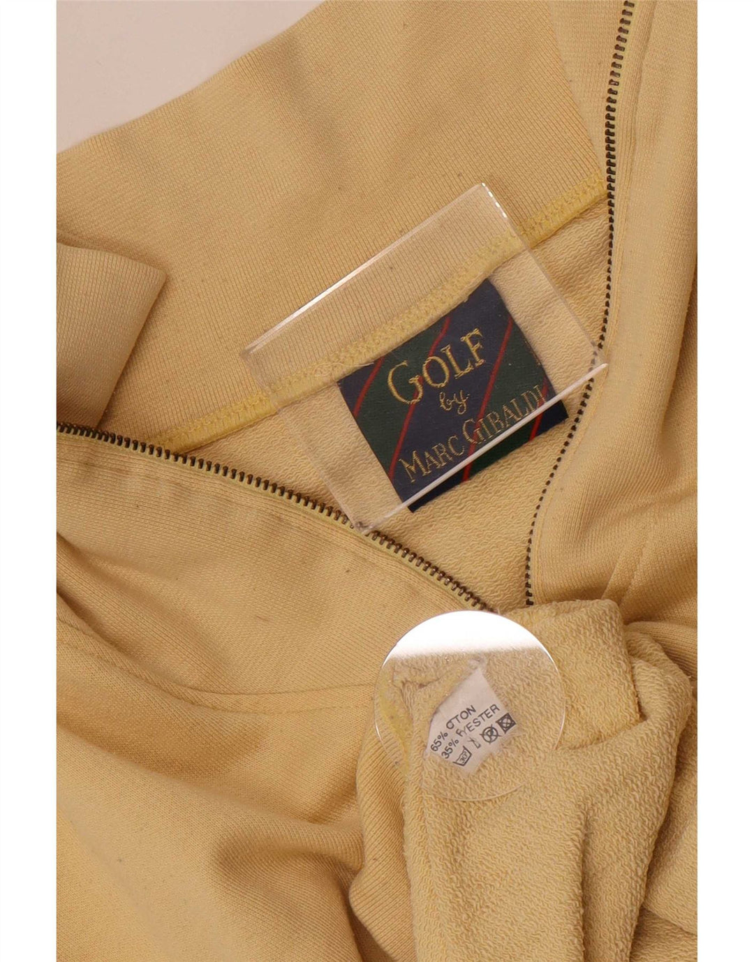 Marc Gibaldi Golf Graphic Sweat-shirt à col zippé pour homme Taille L Jaune