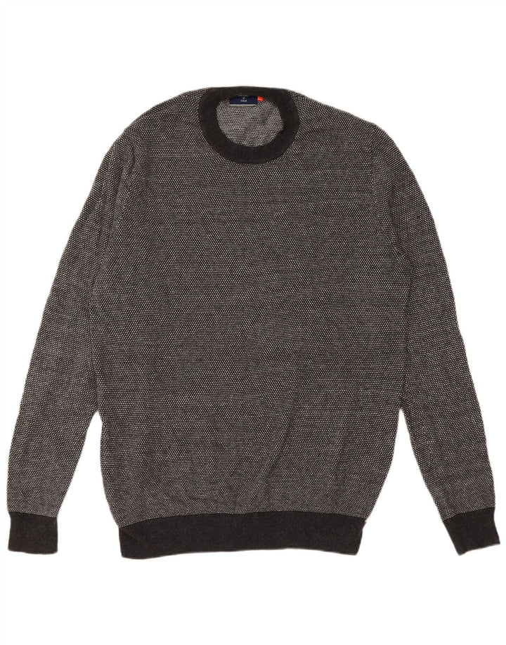 Superdry Pull ras du cou pour homme en coton moucheté grand gris