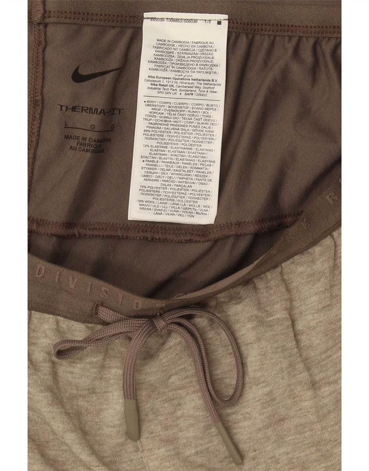 Nike Pantalon de survêtement Therma-Fit pour homme en polyester moucheté Gris Taille L