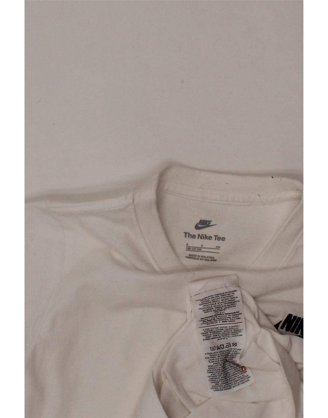 NIKE T-Shirt Garçon 8-9 Ans Petit Blanc Coton