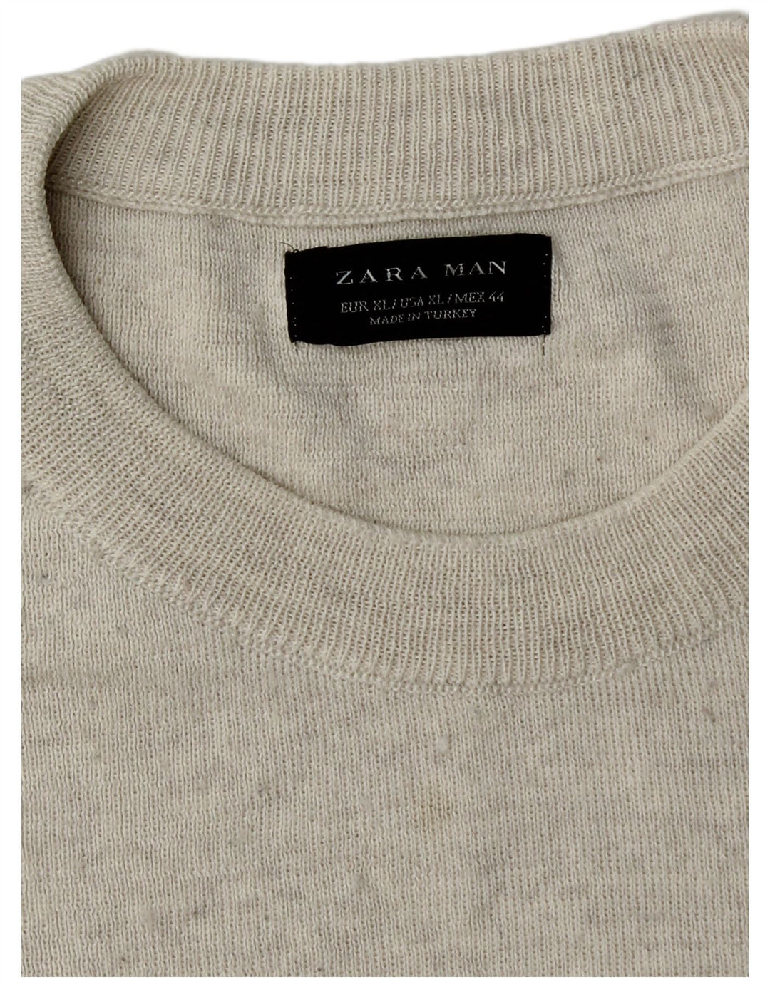 Zara Pull ras du cou pour homme XL Gris