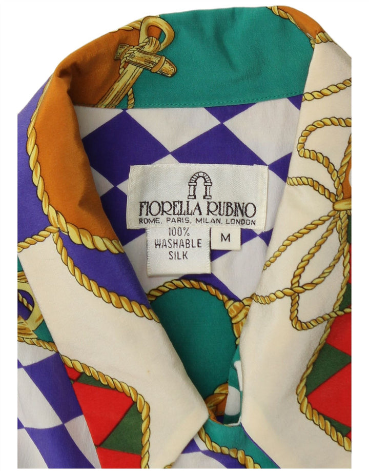 FIORELLA RUBINO Chemisier Femme UK 14 Medium Multicolore Patchwork