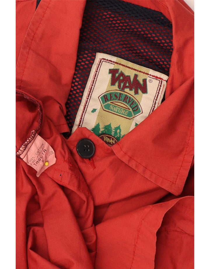 veste coupe-vent vintage pour homme UK 40 Grand coton rouge