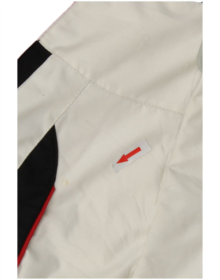 Colmar Veste de ski à capuche pour femme EU 38 Medium Blanc Colourblock