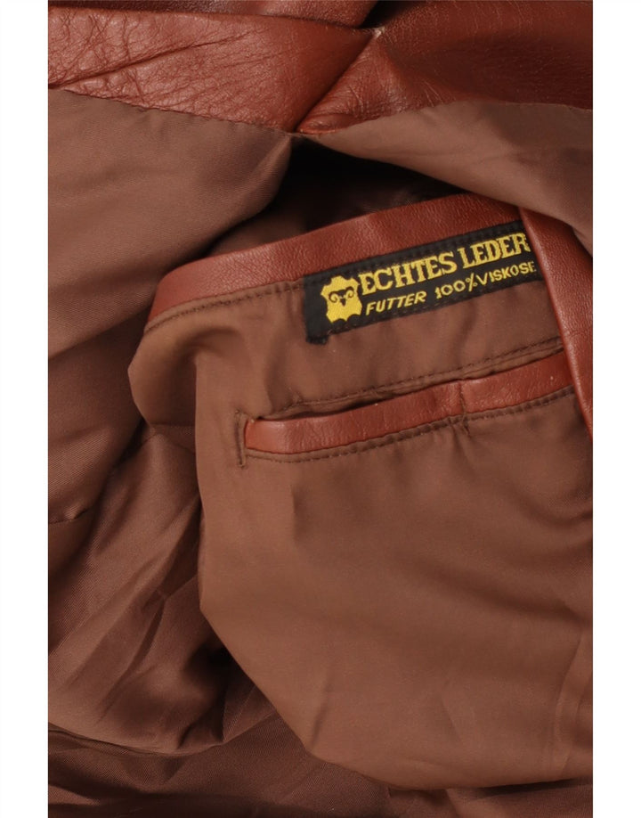 veste en cuir homme vintage UK 40 Grand cuir brun