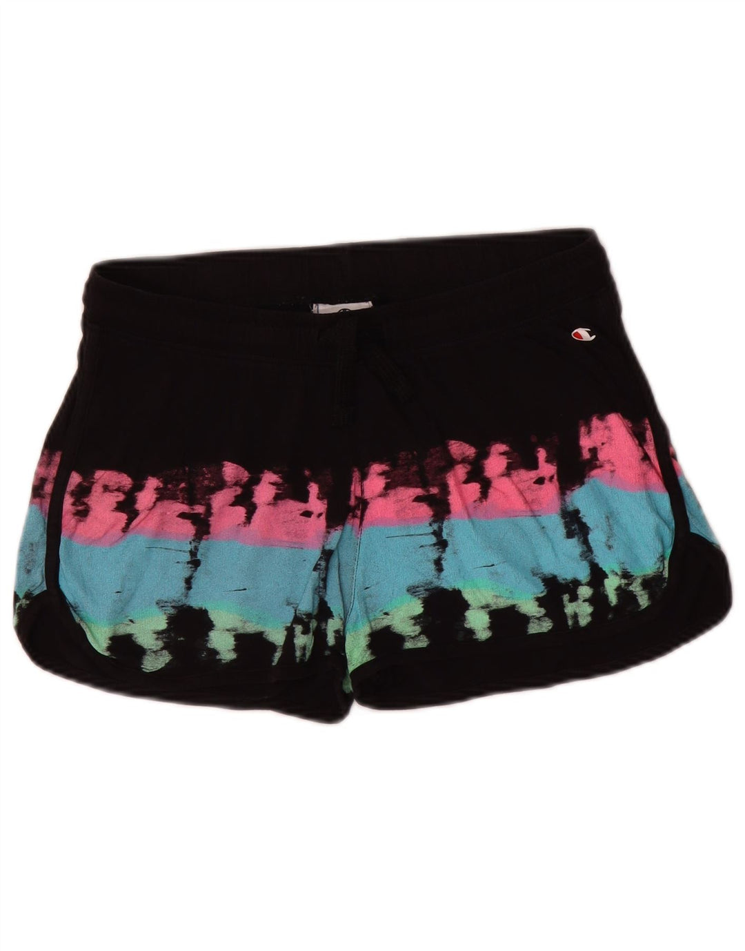 CHAMPION Short de Sport Fille 15-16 Ans 2XL Noir Tie Dye Coton