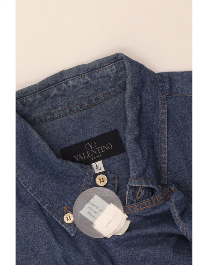 Chemise Homme Valentino Large Bleu Coton