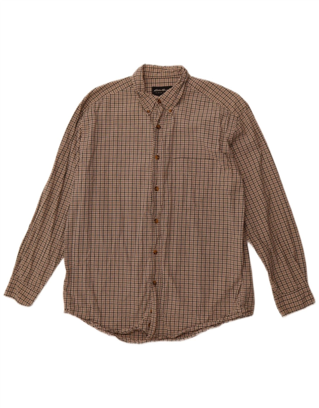 EDDIE BAUER Chemise Homme Marron Moyen Carreaux Coton