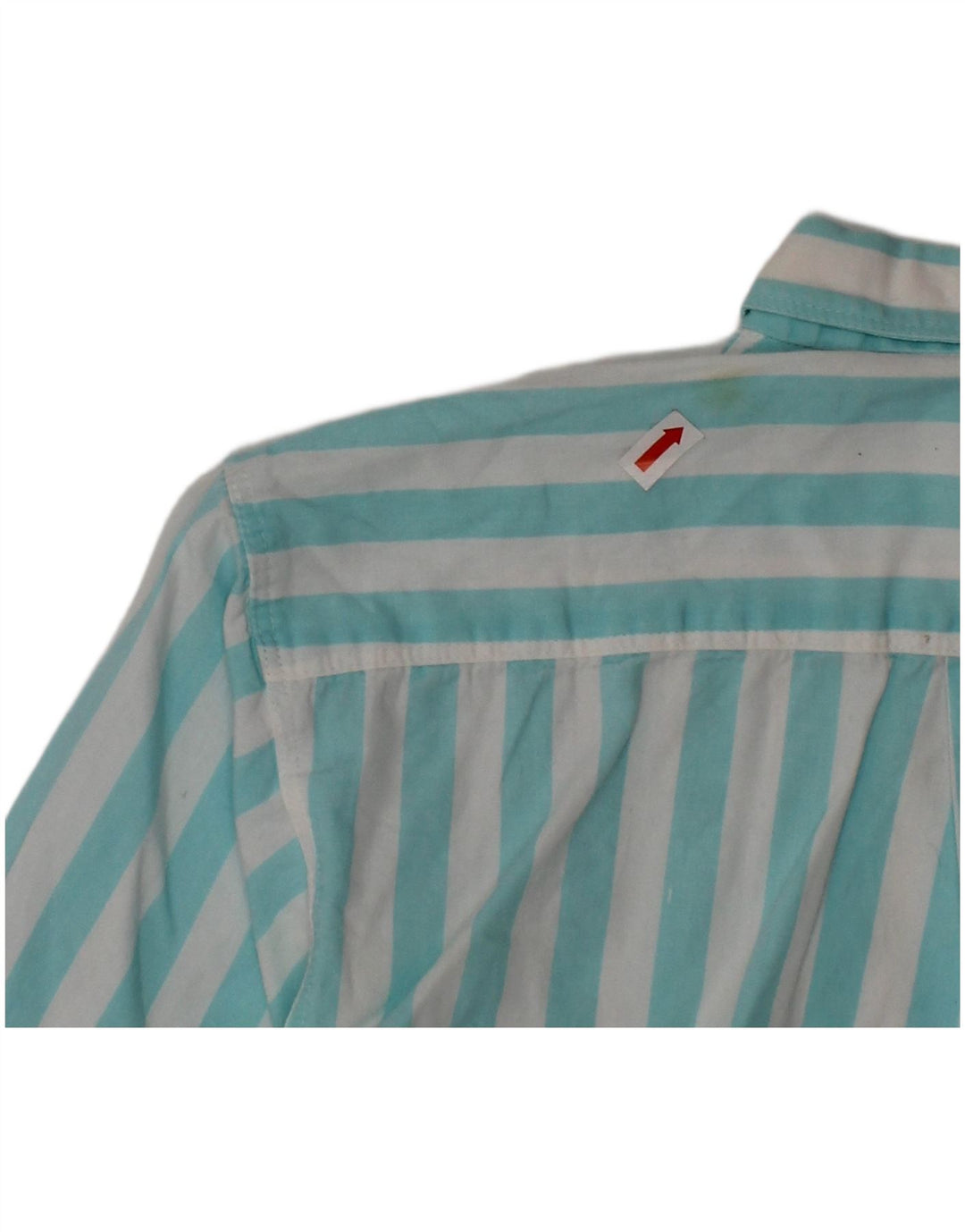 BENETTON Chemise Garçon 7-8 ans Bleu Moyen Rayé