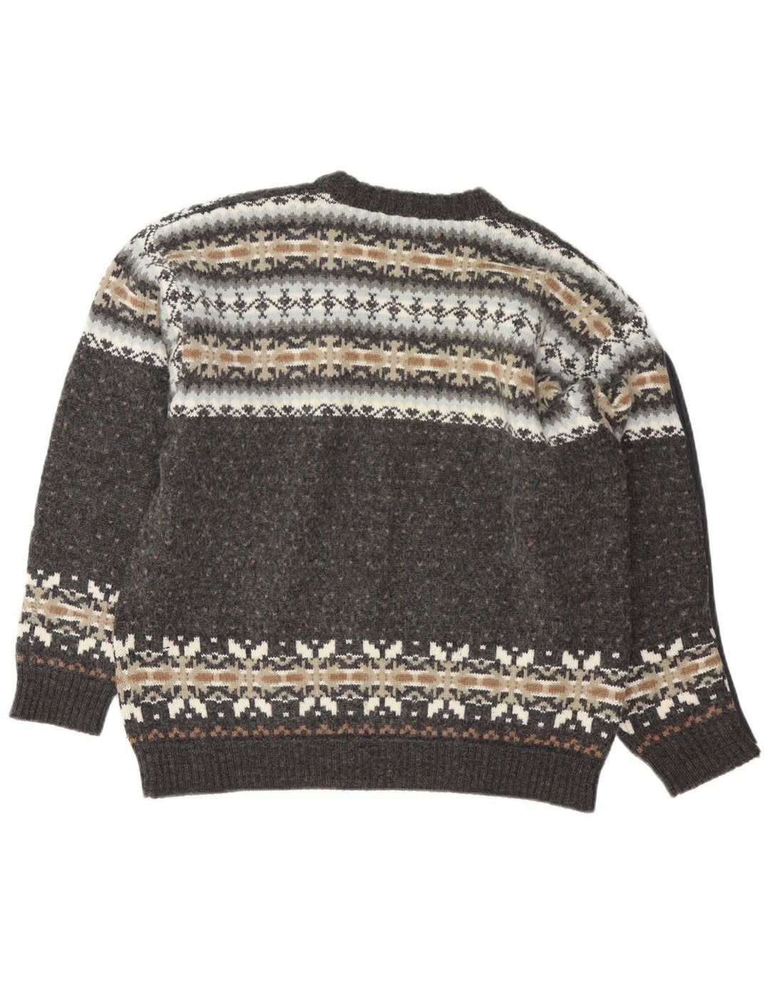 Lerros Pull à col rond pour homme, grand gris Fair Isle