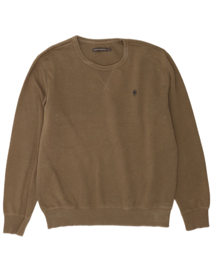 FRENCH CONNECTION Sweat-Shirt Homme XL Kaki Coton