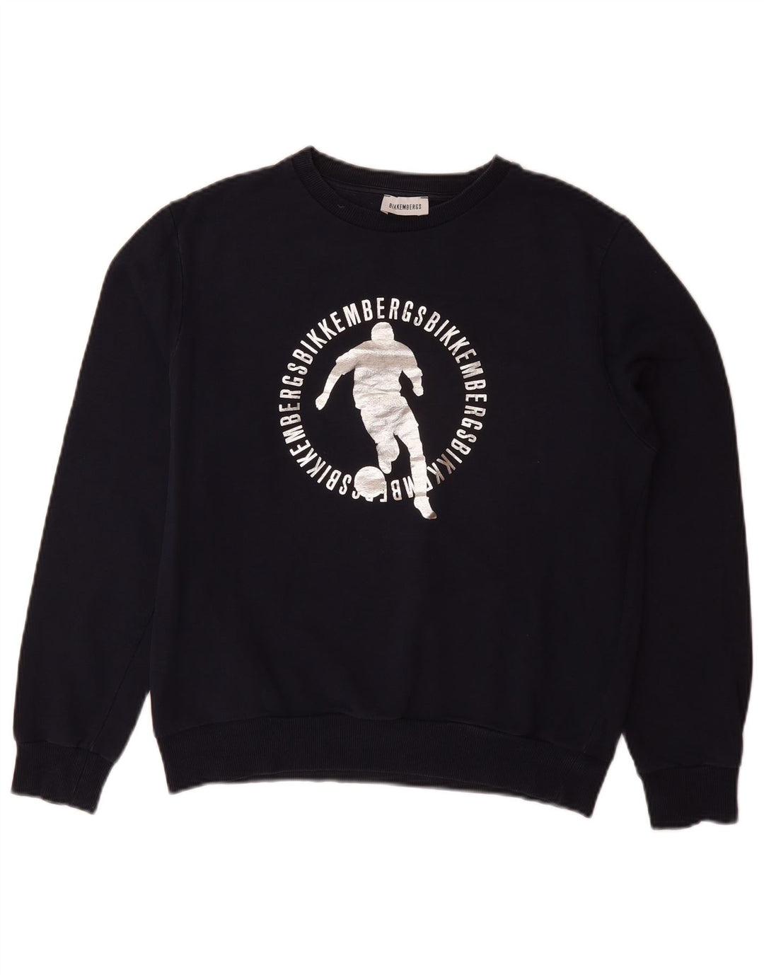 BIKKEMBERGS Sweat-Shirt Graphique Garçon 15-16 ans Bleu Marine Coton