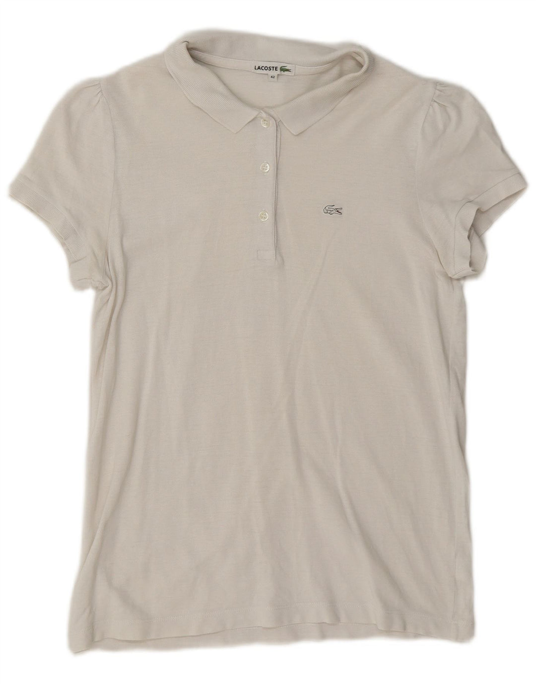 Lacoste Polo Femme Taille 42 Grand Coton Blanc